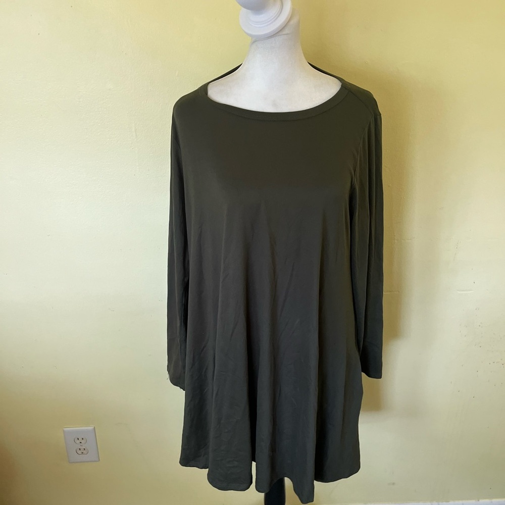 Beeson River Green Long Sleeve Tunic Size XL